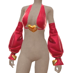 Cloud Nine Cherry Crush Halter Top And Sleeves