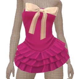 Cloud Nine Pink Valentine Bow Mini Dress