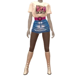 Cloud Nine Electric Blue Mini Skirt Set