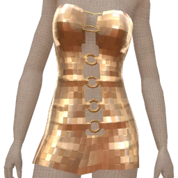 Cloud Nine Cream Pixel Sequins Dress