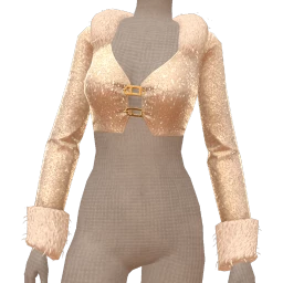 Cloud Nine Cream Glitter Doll Fur Top