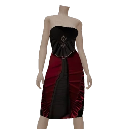 Delirious Red And Black Velvet Vampiress Dress