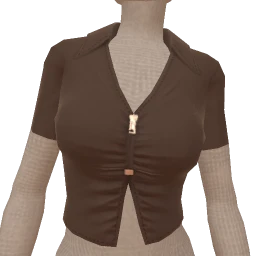 Cloud Nine Mocha Zip Knit Top