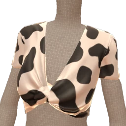 Cloud Nine Cow Print Crop Top