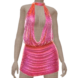 Cloud Nine Hot Pink Metallic Dress