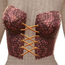 Cloud Nine Raspberry Snake Print Corset