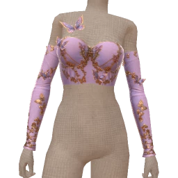 Cloud Nine Lilac Rose Gold Butterfly Top