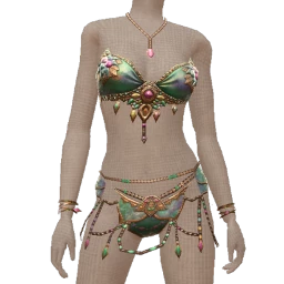 Cloud Nine Iridescent Green Crystal Co-Ord