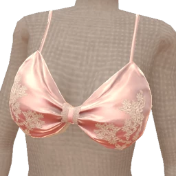 Cloud Nine Pink Feminine Silk Floral Lace Bralette