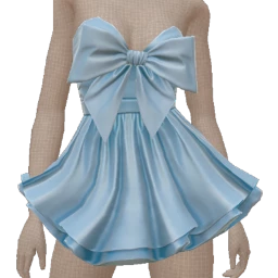 Cloud Nine Soft Blue Petal Bow Dress