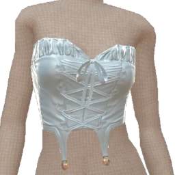 Cloud Nine Baby Blue Satin Ruffle Corset