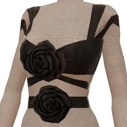 Cloud Nine Black Roses Top