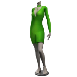 Cloud Nine Kitten Dress - Neon Green