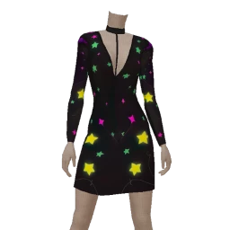 Delirious Neon Glowing Stars Dress