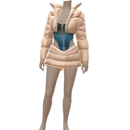 Cloud Nine Puffer Coat Skirt Outfit