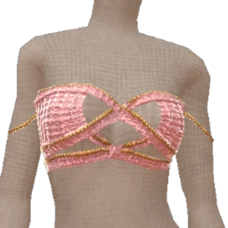 Cloud Nine Pink Heart Crochet Top