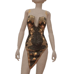 Cloud Nine Black And Gold Crystal Dress