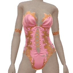 Cloud Nine Pink Satin Sparkle Swimsuit