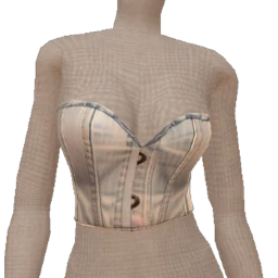 Cloud Nine Denim Corset Top