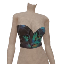 Delirious Metallic Turquoise Cat Crop Top