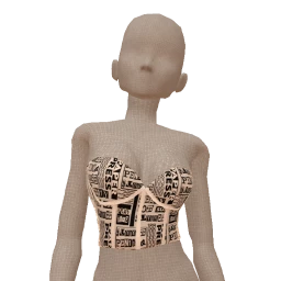 Cloud Nine Newsprint Corset