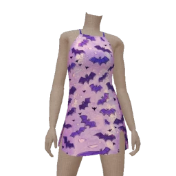 Cloud Nine Lilac Bat Print Dress