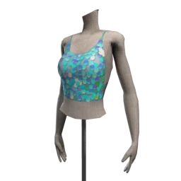 Cloud Nine Splash Sequin Crop Top