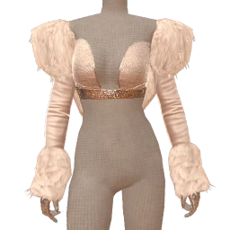 Cloud Nine Fur Trim Ice Layered Corset 