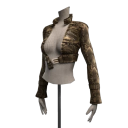 Cloud Nine Cropped Faux Snakeskin Jacket