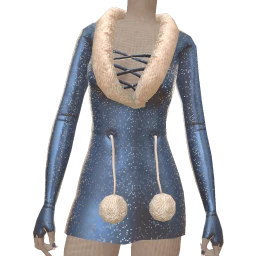 Cloud Nine Blue Satin Shimmer Winter Dress