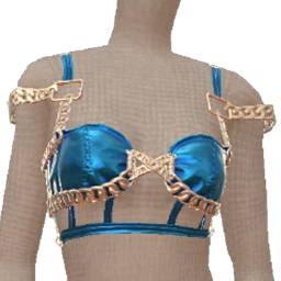 Cloud Nine Metallic Wave Crop Top