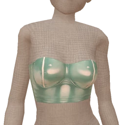 Cloud Nine Mint Plastic Crop Top