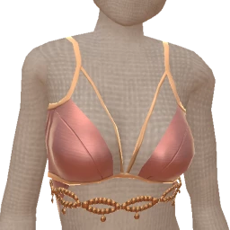 Cloud Nine Pink And Gold Chain Bralette