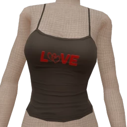 Cloud Nine Love Black Spaghetti Straps Top