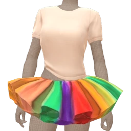 Cloud Nine Pride Party White T-Shirt And Multicoloured Tutu Skirt