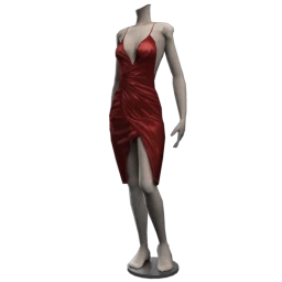 Cloud Nine Satin Glam Dress - Red