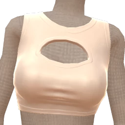 Cloud Nine Basic White Crop Top With Cut Out