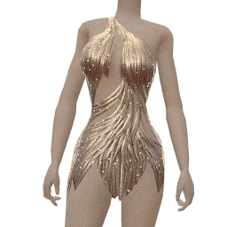 Cloud Nine Ethereal Shimmering Feathers Dress