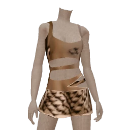 Cosmos Werewolf Fur Cut-Out Dress