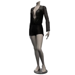 Cloud Nine Black Lace Playsuit