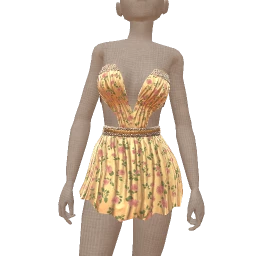 Cloud Nine Daisy Delight Cotton Strapless Dress