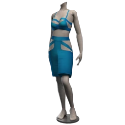 Cloud Nine Cut-Out Dress - Neon Blue