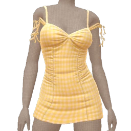 Cloud Nine Yellow Vichy Fitted Summer Dress