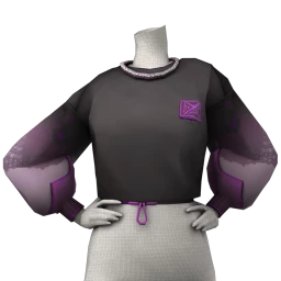 Drop Science Black Puff Sleeve Sweater