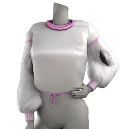 Drop Science White Puff Sleeve Sweater