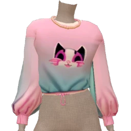 Yume Pink And Blue Ombre Cat Jumper