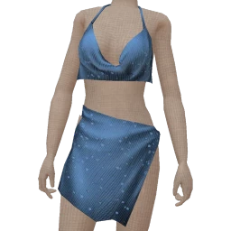 Cloud Nine Electric Blue Top And Skirt Co-Ord