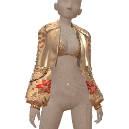 Ikon Elite Glittering Gold Reindeer Cropped Jacket