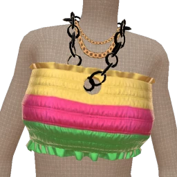 Drop Science Multicoloured Bandeau Top With Chain