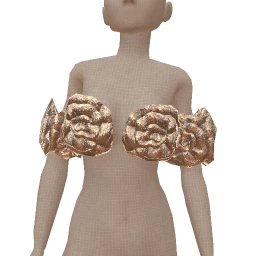 Cloud Nine White Glittery Roses Cropped Top